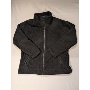 The North Face Womens XL Sherpa Fleece Jacket Black Full Zip Cozy